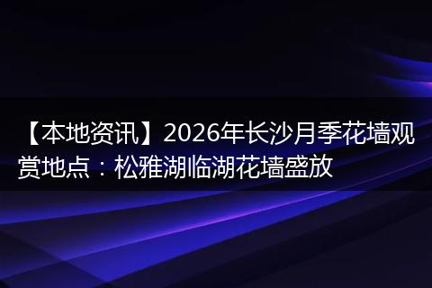 【本地资讯】2026年长沙月季花墙观赏地点：松雅湖临湖花墙盛放