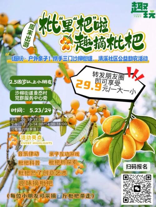 【本地资讯】2026年台州三门县沙柳曼岙枇杷市集活动攻略（时间地点+内容）