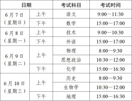 【本地资讯】2026年浙江省高考科目及时间安排