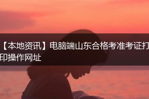 【本地资讯】电脑端山东合格考准考证打印操作网址